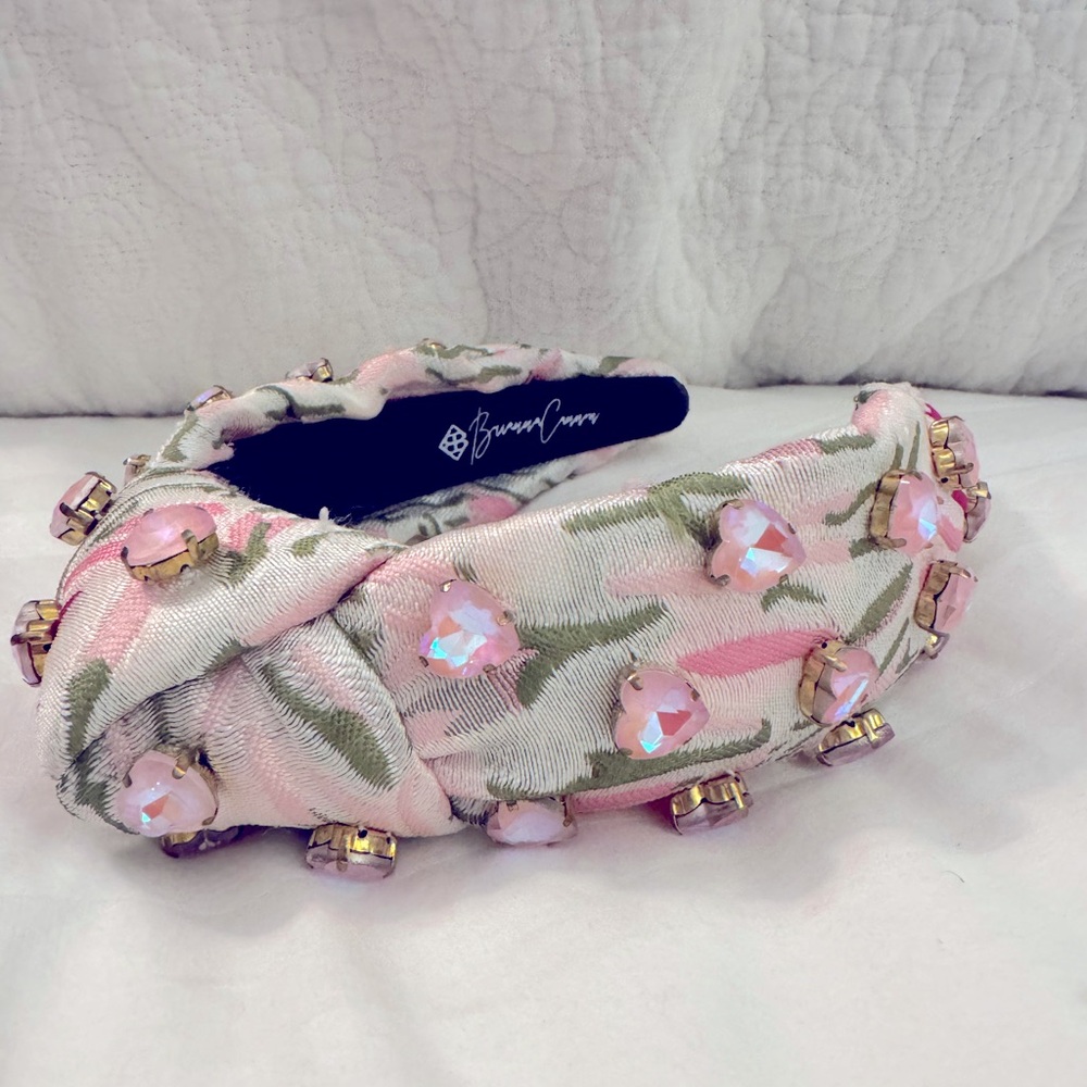 Brianna Cannon heart rhinestone headband